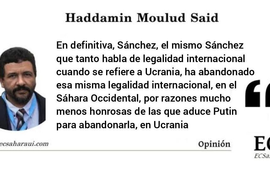 Sáhara Occidental | La traición de Pedro Sánchez a la legalidad internacional – Por Haddamin Moulud Said – OPINIÓN