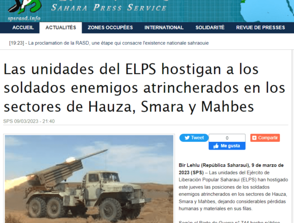 sderftgyhjk Las unidades del ELPS hostigan a los soldados enemigos atrincherados en los sectores de Hauza, Smara y Mahbes | Sahara Press Service