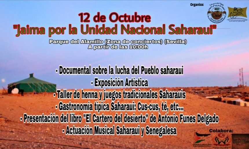 Sevilla 12 de octubre: Jaima por el día de la Unidad Nacional Saharaui