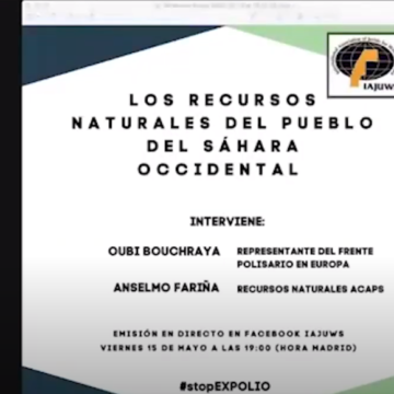 Conferencia online sobre la ilegal explotación de los recursos naturales del Sahara Occidental | Tv #Saharaui  En Español
