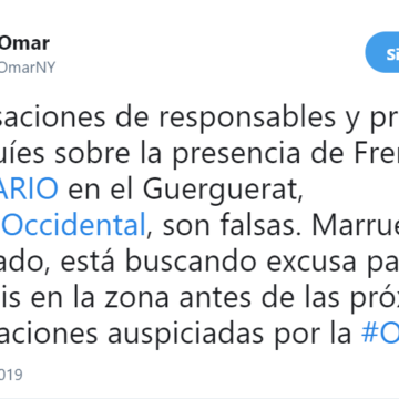 Tuits #SaharaOccidental 2019: @SidiOmarNY – Guerguerat (6 de enero)