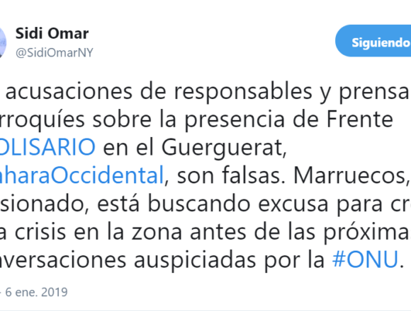 1234we4r5 Tuits #SaharaOccidental 2019: @SidiOmarNY – Guerguerat (6 de enero)