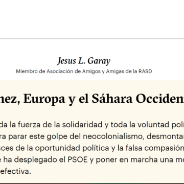 Sánchez, Europa y el Sáhara Occidental – naiz: Iritzia | Opinión, por Jesus L. Garay