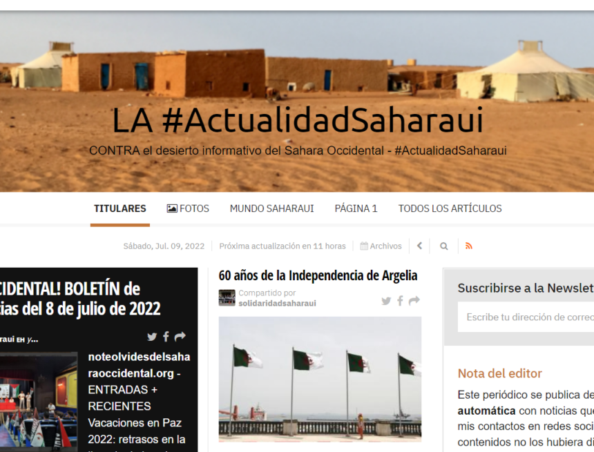 ¡LA ACTUALIDAD SAHARAUI! Las noticias del 9 de julio de 2022