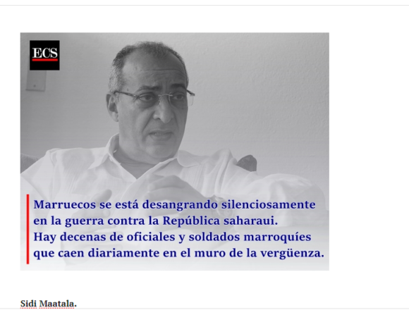 Ministro del Interior saharaui »Hay decenas de soldados y oficiales marroquíes que caen diariamente en el muro de la vergüenza»