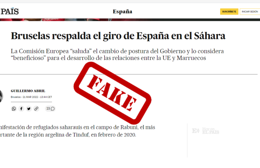 EL periódico español más cercano a la Moncloa, esté quien esté en ella, retuerce las declaraciones de la UE sobre el Sáhara Occidental