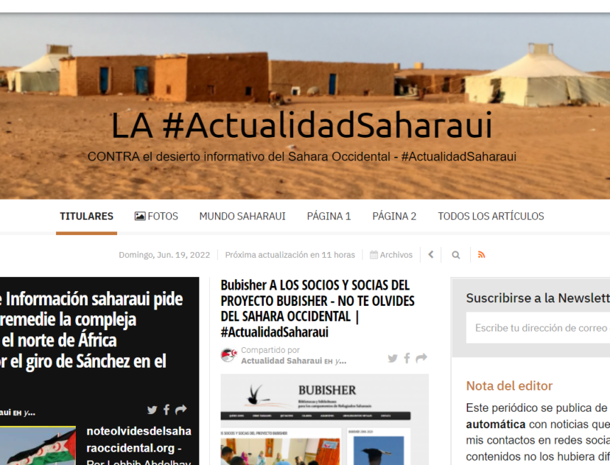 ¡LA ACTUALIDAD SAHARAUI! Las noticias del 19 de junio de 2022