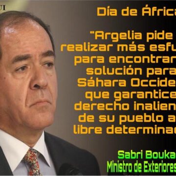 Día de África: Argelia subraya la necesidad de realizar «esfuerzos sinceros» para encontrar una solución al problema del Sáhara Occidental