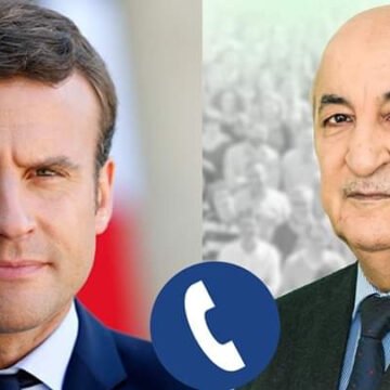 Macron mantiene una reunión telefónica con su homólogo argelino Abdelmadjid Tebboune