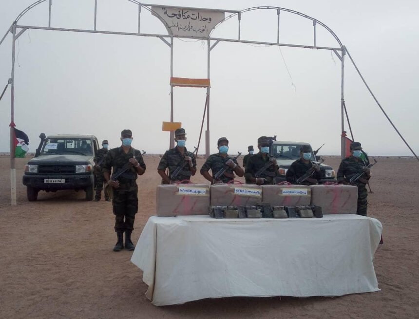 1596999566158017-0 Una unidad especial del ejército saharaui intercepta un cargamento de droga procedente del muro marroquí