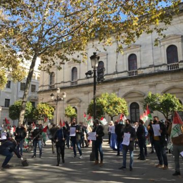 Cientos de saharauis se manifiestan en pleno centro de Sevilla para mostrar su apoyo a la RASD y al Frente Polisario