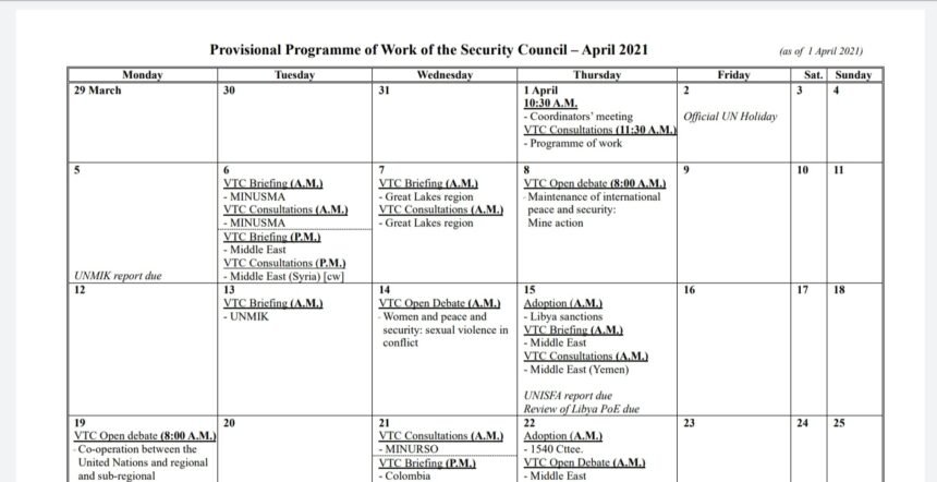 El programa del Consejo de Seguridad de la ONU incluye una reunión a puerta cerrada sobre el Sáhara Occidental