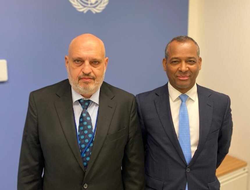 1665606739724747-0 Un poco antes de la reunión del Consejo de Seguridad, el representante del Frente POLISARIO en la ONU se reúne con el jefe de la MINURSO