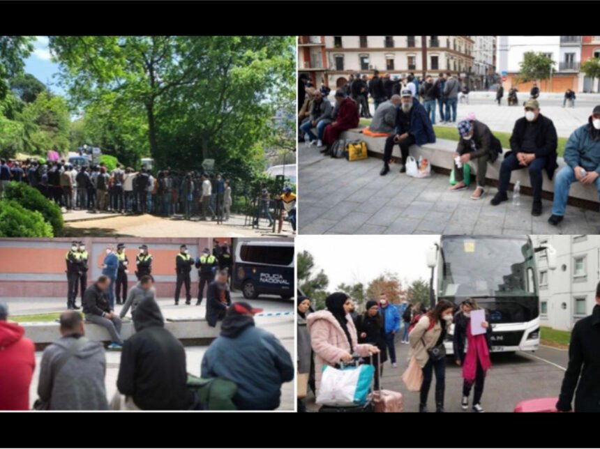 1a5c6-0c3589a5-8857-4fbf-b373-d7e7c9f8d600 Los marroquíes varados en el extranjero por la crisis de Covid-19 se manifiestan frente a consulados de su país en protesta por el abandono de su gobierno — ECSAHARAUI