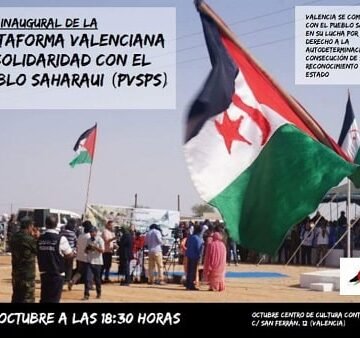 Valencia: Invitación Plataforma de solidaridad con el pueblo saharaui. – CEAS-Sahara