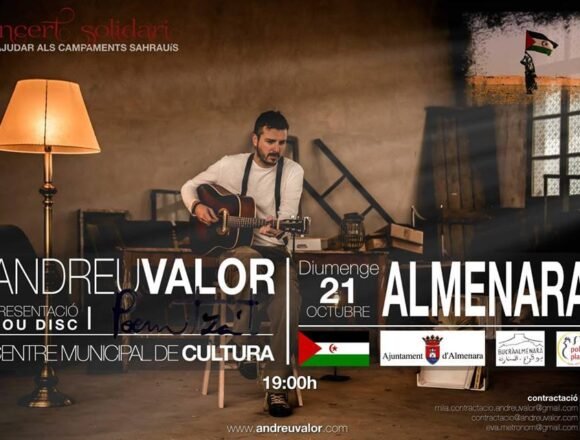 Andreu Valor. Concert solidari amb el Sàhara (Almenara – Octubre 2018) — FASPS-PV