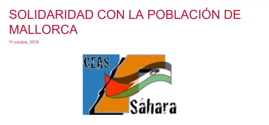 SOLIDARIDAD CON LA POBLACIÓN DE MALLORCA – CEAS-Sahara