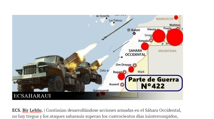 GUERRA EN EL SAHARA | Parte de Guerra Nº 422