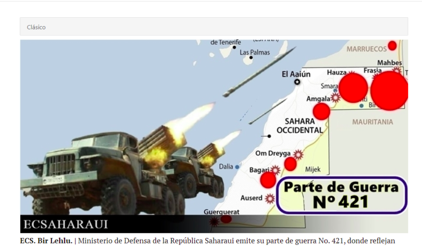 GUERRA EN EL SAHARA | Parte de Guerra Nº 421