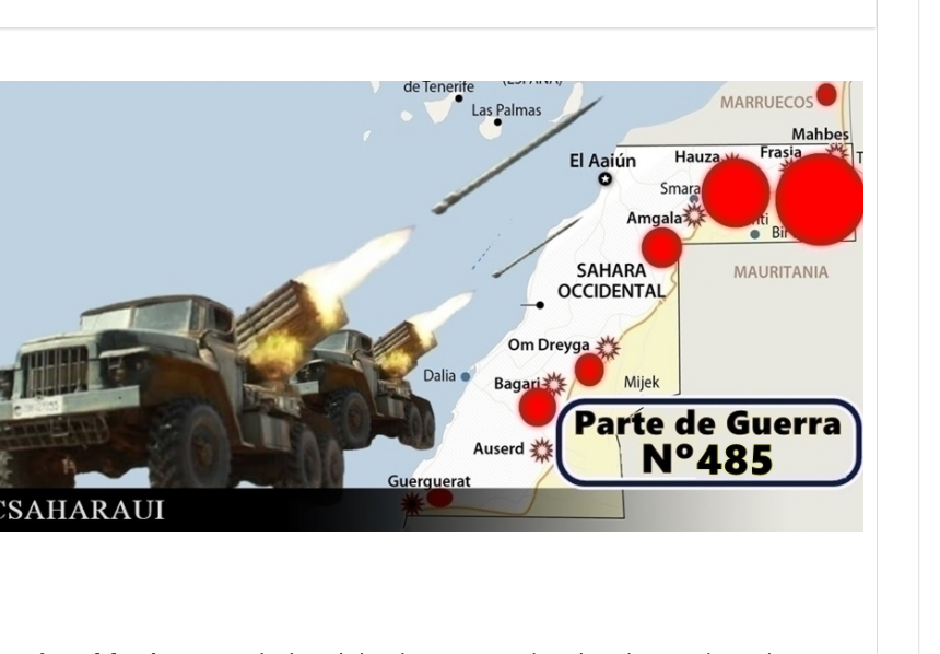 Parte de Guerra Nº 485. Guerra del Sáhara Occidental.