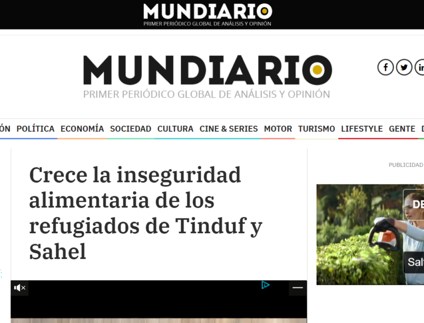 La ONU reducirá a la mitad las raciones de comida de los refugiados en Tinduf y el Sahel – Mundo Diario