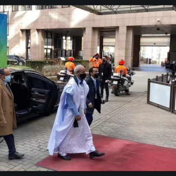 El presidente de la República saharaui llega a la sede de la 6ª cumbre entre la Unión Africana y la Unión Europea en Bruselas