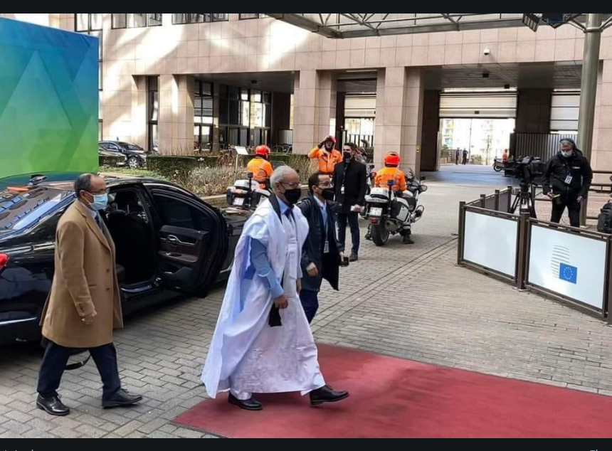 El presidente de la República saharaui llega a la sede de la 6ª cumbre entre la Unión Africana y la Unión Europea en Bruselas