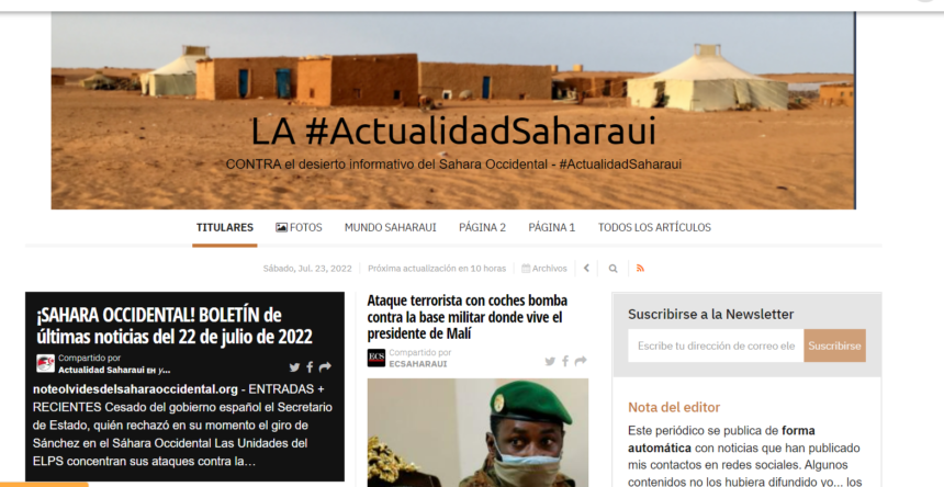 ¡LA ACTUALIDAD SAHARAUI! Las noticias del 23 de julio de 2022