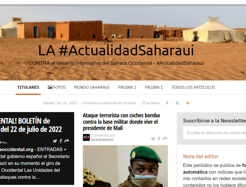23ertghjm ¡LA ACTUALIDAD SAHARAUI! Las noticias del 23 de julio de 2022