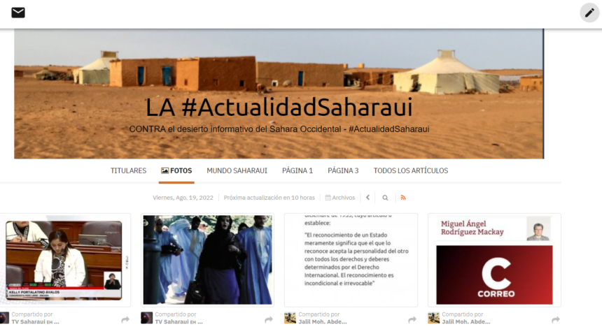 ¡LA ACTUALIDAD SAHARAUI! Las noticias del 19 de agosto de 2022