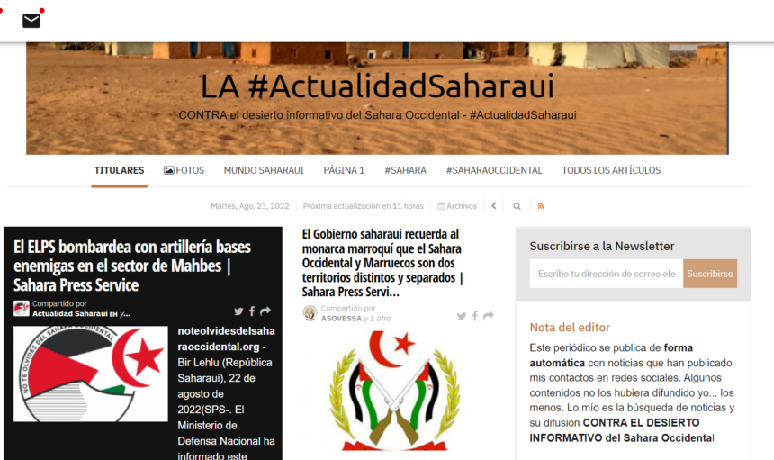 ¡LA ACTUALIDAD SAHARAUI! Las noticias del 23 de agosto de 2022