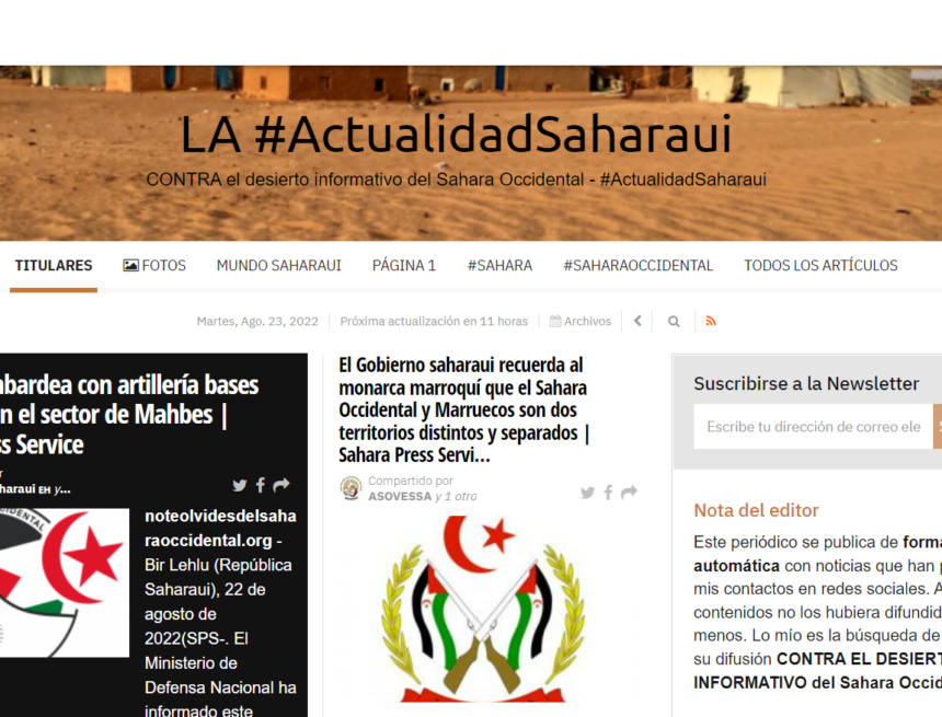 ¡LA ACTUALIDAD SAHARAUI! Las noticias del 23 de agosto de 2022
