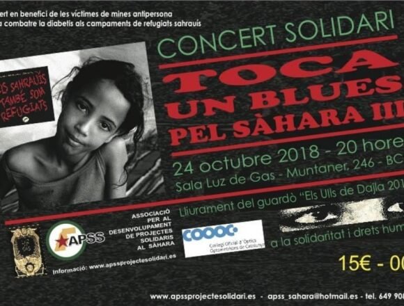 Toca un Blues pel Sahara lll Concert Solidari pels refugiats, 24 oct. Barcelona | ticketea