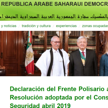 Declaración del Frente Polisario ante la Resolución adoptada por el Consejo de Seguridad abril 2019 – Embajada de la República Árabe Saharaui Democrática en México