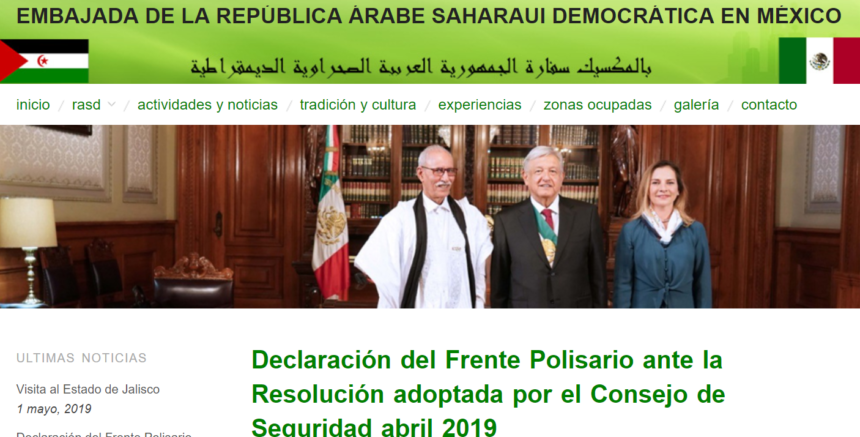 Declaración del Frente Polisario ante la Resolución adoptada por el Consejo de Seguridad abril 2019 – Embajada de la República Árabe Saharaui Democrática en México