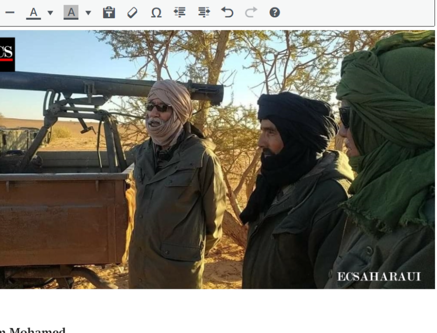 El Presidente de la República Saharaui, Brahim Ghali, visita a los combatientes que se encuentran en el frente de batalla