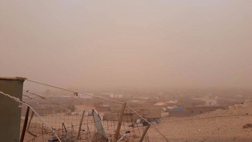 Tormenta de arena hoy en la wilaya de Bojador (fotos)