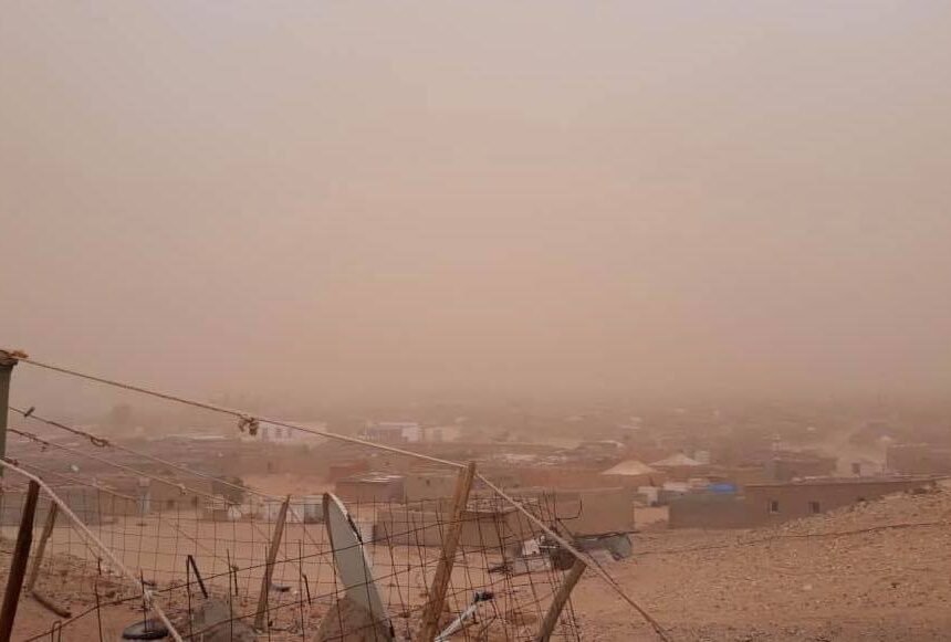 Tormenta de arena hoy en la wilaya de Bojador (fotos)
