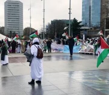 Manifestación saharaui ante la sede de la ONU para exigir la celebración del referéndum de autodeterminación | Sahara Press Service