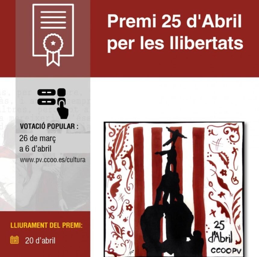 «Zemmur, Associació de Sahrauís a València» candidata finalista al ‘III Premi 25 d’Abril per les Llibertats’  – Votaciones hasta el 6 de abril