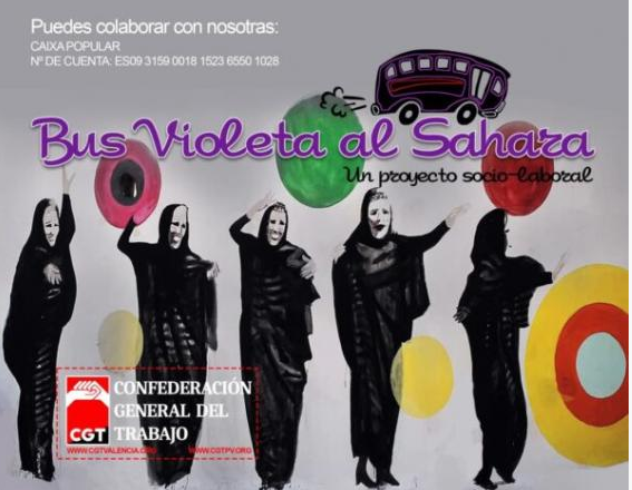 CGT pone en marcha el Bus violeta al Sahara | Rojo y Negro