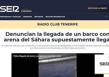 Denuncian la llegada de un barco con arena del Sáhara Occidental — Poemario por un Sahara Libre