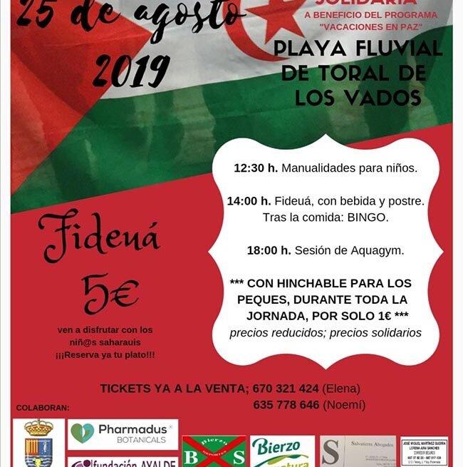 La Asociación de Amigos del Pueblo Saharaui celebrará su V Convivencia Solidaria en Toral de los Vados – INFO BIERZO
