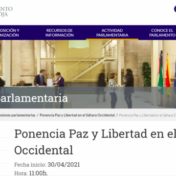 Prevista la celebración EN LA RIOJA esta próxima semana de la XV Conferencia de Intergrupos “Paz y Libertad para el Pueblo Saharaui”