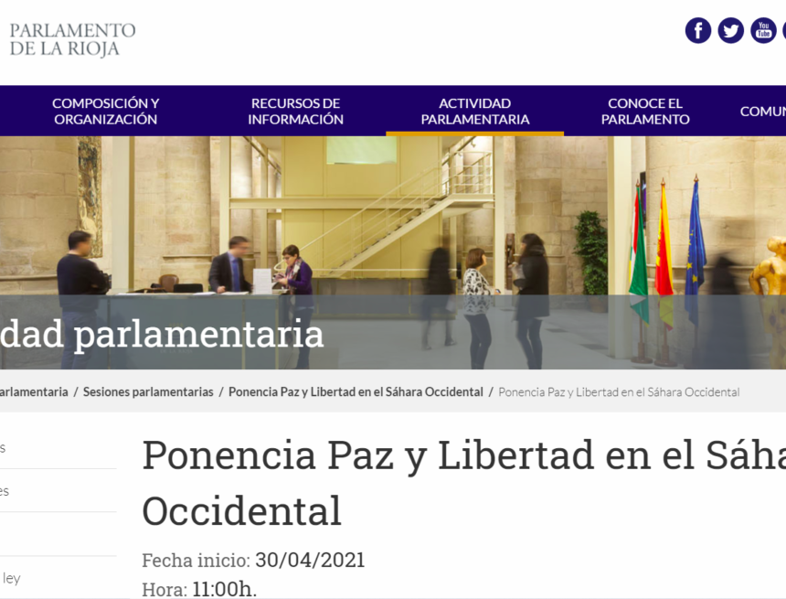 Prevista la celebración EN LA RIOJA esta próxima semana de la XV Conferencia de Intergrupos “Paz y Libertad para el Pueblo Saharaui”