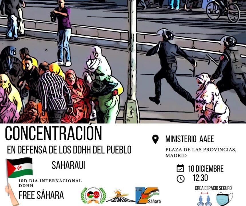 Convocan manifestación para exigir el respeto a los DDHH del pueblo saharaui – JUEVES 10 DE DICIEMBRE, A LAS 12.30 EN LA PLAZA DE LAS PROVINCIAS, MADRID (frente al Ministerio de AAEE)