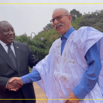 El presidente de Sudáfrica, Cyril Ramaphosa, recibe al presidente saharaui Brahim Ghali en Pretoria