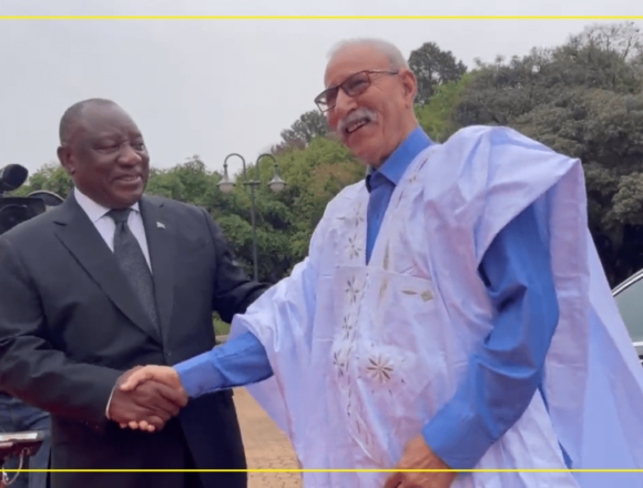 Captura20de20pantalla20194 El presidente de Sudáfrica, Cyril Ramaphosa, recibe al presidente saharaui Brahim Ghali en Pretoria