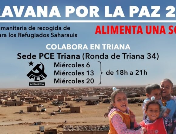 Vuelve la ‘Caravana por la paz’ a Triana: recogida de alimentos para los refugiados del Sahara