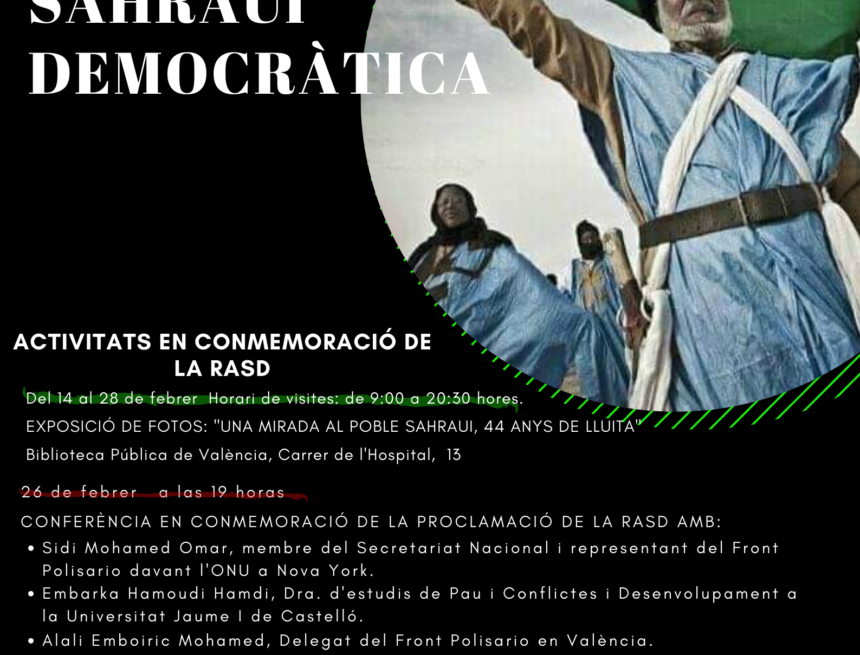 Cartel_V Febrero 2020 | Celebración del 44 aniversario de la proclamación de la República Árabe Saharaui Democrática (València) – Mundubat
